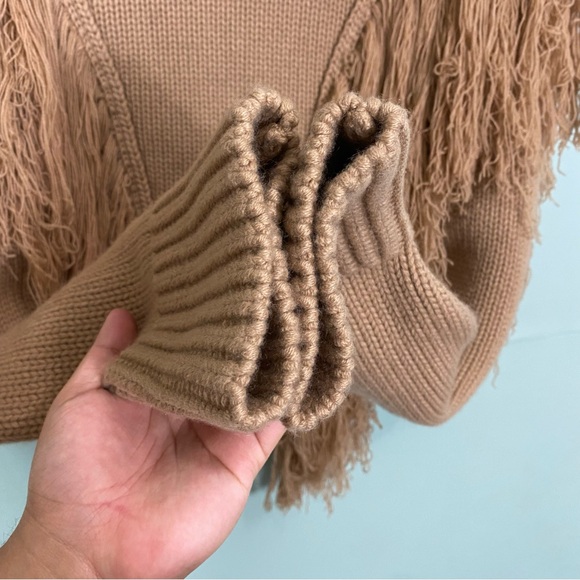 Johanna Ortiz Camel Elegancia Natural Sweater Brown Fringe Medium Read Descrip. - Picture 11 of 16